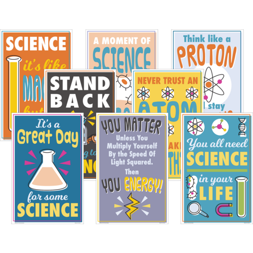SCIENCE FUN CHARTS Bulletin Board  (8 posters)(43cm x 28cm)