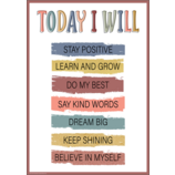 Today I Will Positive Poster 13.3''x19''(33.7cmx48.2cm)