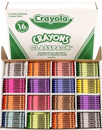 [BIN528016] CRAYOLA CRAYONS 16 COLOR CLASSPACK 800 CT