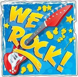 [CDX188016] We Rock! 2-Sided Decoration (45cm.x 36 1/2cm.)
