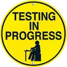 [CDX188028] Testing In Progress 2- Sided Decoration Hang Door (45cm.x 38cm.)