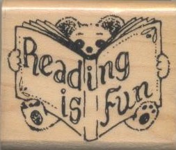 [CEXC362] Rubber Stamp, Reading is Fun Bear
