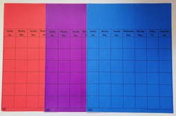 [CTPX5196] Purple Large Vertical Calendar Chart (56cmx 72cm)