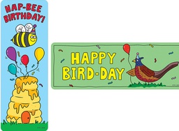 [CTP5555] SO MUCH PUN! HAP-BEE BIRTHDAY BOOKMARKS (30pcs)