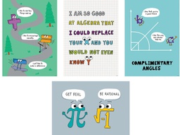 [CTP8480] PLUS, EQUALS, MINUS SIGNS SO MUCH PUN! INSPIRE U POSTER 13.3''x19''(33.7cmx48.2cm)