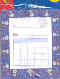 [CTPX1476] Snowmen Student Incentive Chart 15 1/2cm.x 13 1/2cm.(36 pcs.)