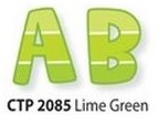 [CTPX2085] LIME GREEN 2 UC LETTER STICKERS  5cm(74 Stickers)