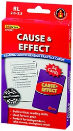 [EP63067] Reading Comprehension Practice Cards: Cause &amp; Effect (Red Level) (54cards)