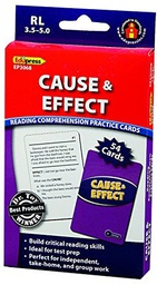 [EP63068] Reading Comprehension Practice Cards: Cause &amp; Effect (Blue Level) (54cards)
