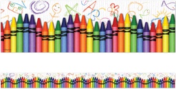 [EP63269] Crayons Straight Border Trim (11strips)(35ft=10.9m)