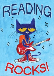 [EP63930] Pete the Cat Reading Rocks Positive Poster 13.3''x19''(33.7cmx48.2cm)