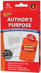 [EPX63424] Reading Comprehension Practice Cards: Author’s Purpose (Red Level) 54 Cards