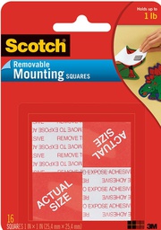 [MMM108] MOUNTING SQUARES REMOVABLE 1IN 16/ PK
