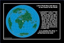 [ODTXMECCAMAG] Mecca-centered Map Magnet (15cmx10cm)