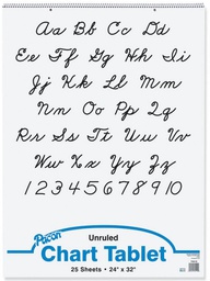 [PX0074510] CHART TABLET CURSIVE UNRULED 61cm.x 81.3cm.(25 sheets)