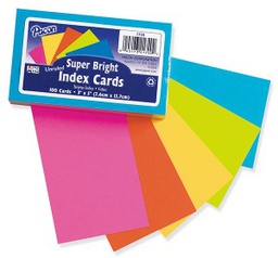 [P1720] INDEX CARD SUPERBRIGHT ASST 3X5 PLAIN