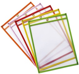 [PXAC9894] DRY ERASE POCKETS BRIGHT ASST 6&quot;x9&quot; 10CT