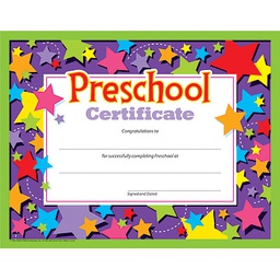 [T17006] Preschool Certificate (21.5cm x 28cm)     (30 pcs)