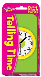 [T23015] Telling Time Pocket Flash Cards Two-sided (56cards)