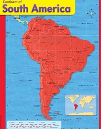 [TX38144] Continent of South America Chart (55cmx 43cm)