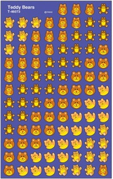 [T46073] Teddy Bears Mini Stickers (8stickers)(800stickers)