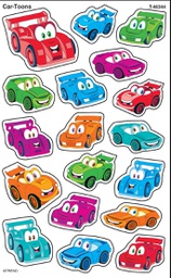 [TX46344] Car-Toons Super Shapes Stickers ( 8 sheets) (1cm)