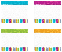 [T68912] Color Harmony Stripes Nametags (3''x2.5'')(7.6cmx6.3cm)(36pcs)