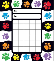 [TX73060] Paw Prints Incentive Pad 15 1/2cm.x 13 1/2cm.(36 pcs.)