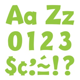 [T79767] Lime 4 Playful Combo Uppercase and Lowercase (216 characters)(4''=10.1cm)