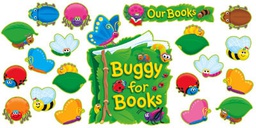 [TX8155] Buggy for Books Bulletin Board Set contains mini accents  (34 pcs)