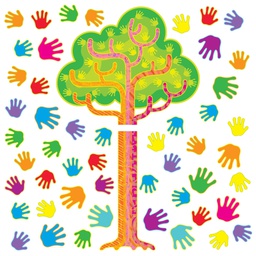 [TX8212] Hands in Harmony Learning Tree BB SET includes19 pairs small hands &amp; 6 large hands (52 pcs) tree size 4&quot;(10.1cm)