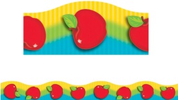 [TX92352] Shiny Red Apples Borders  2.25&quot;x 39&quot; (5.7cm x 99cm) 39ft  (12 strips)