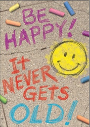 [TA67088] BE HAPPY! IT NEVER GETS OLD! Poster 13.3''x19''(33.7cmx48.2cm)