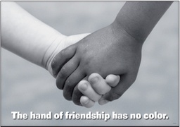 [TAX67008] The hand of friendship has color. Poster (48cmx 33.5cm)