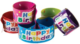 [TCR20666] Happy Birthday Balloons Slap Bracelets (10pcs)