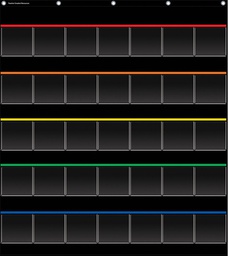 [TCR20844] Black Storage Pocket Chart (32.5 x 36.5)(92.7cmx82.5cm)