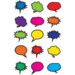 [TCR2144] Colorful Speech/Thought Bubbles Mini Accents ( 36 pcs) (Approx 2.6” x 2.6'')(6.6cmx6.6cm)