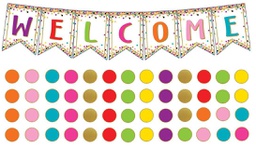 [TCR3608] Confetti Pennants Welcome Bulletin Board (60pcs)