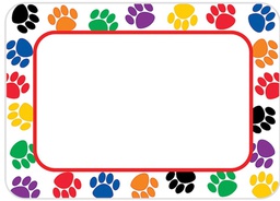 [TCR5168] Colorful Paw Prints Name Tags/Labels