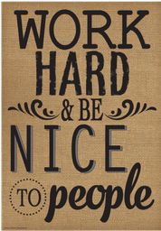 [TCR7429] Work Hard &amp; Be Nice To People Positive Poster