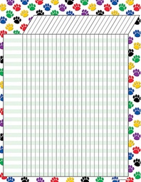 [TCR7622] Colorful Paw Prints Incentive Chart