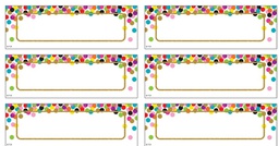 [TCR77013] Confetti Labels Magnetic Accents (10.9 cm x 3.8 cm)( 20pcs)
