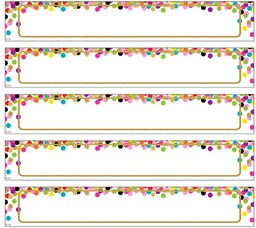 [TCRX77014] Large Confetti Labels Magnetic Accents (24.1cm x 3.8 cm)     ( 10 pcs)