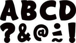 [TCR77327] Black Funtastic 1-3/4 Clingy Thingies Letters