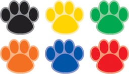 [TCRX77380] Paw Prints Spot On Carpet Markers Write on/ wipe - off 6 colors (10.1cm)  (12 pcs)