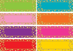 [TCR77387] Confetti Colorful Labels Magnetic Accents (12.0cm x 3.8cm)    (20 pcs)