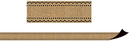 [TCR77391] Burlap Magnetic Border 24&quot; x 1½&quot;. 24 total feet ( 61 cm x 1.25 cm  7.3 m total)