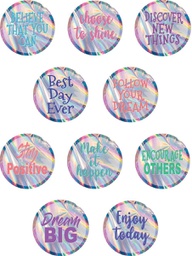 [TCRX8665] Iridescent Positive Sayings Accents (30 accents),10 designs, 6''(15.2cm)
