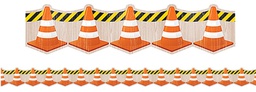 [TCR8741] Under Construction Cones Die-Cut Border Trim, 12pcs 2.75''x35''(6.9cmx88.9cm)