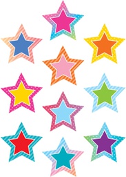 [TCRX8758] Colorful Vibes Stars Accents 10 Designs 30 pcs (6.5&quot; x 5&quot;=16.5cm x 12.7cm)